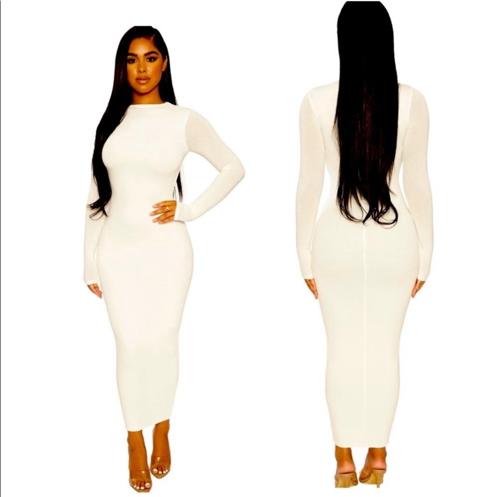 New with tags! Naked Wardrobe White NW Maxi Dress